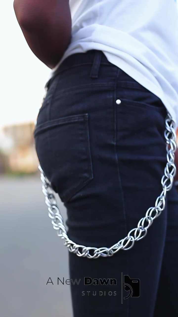 Close-up frame from a vertical fashion film